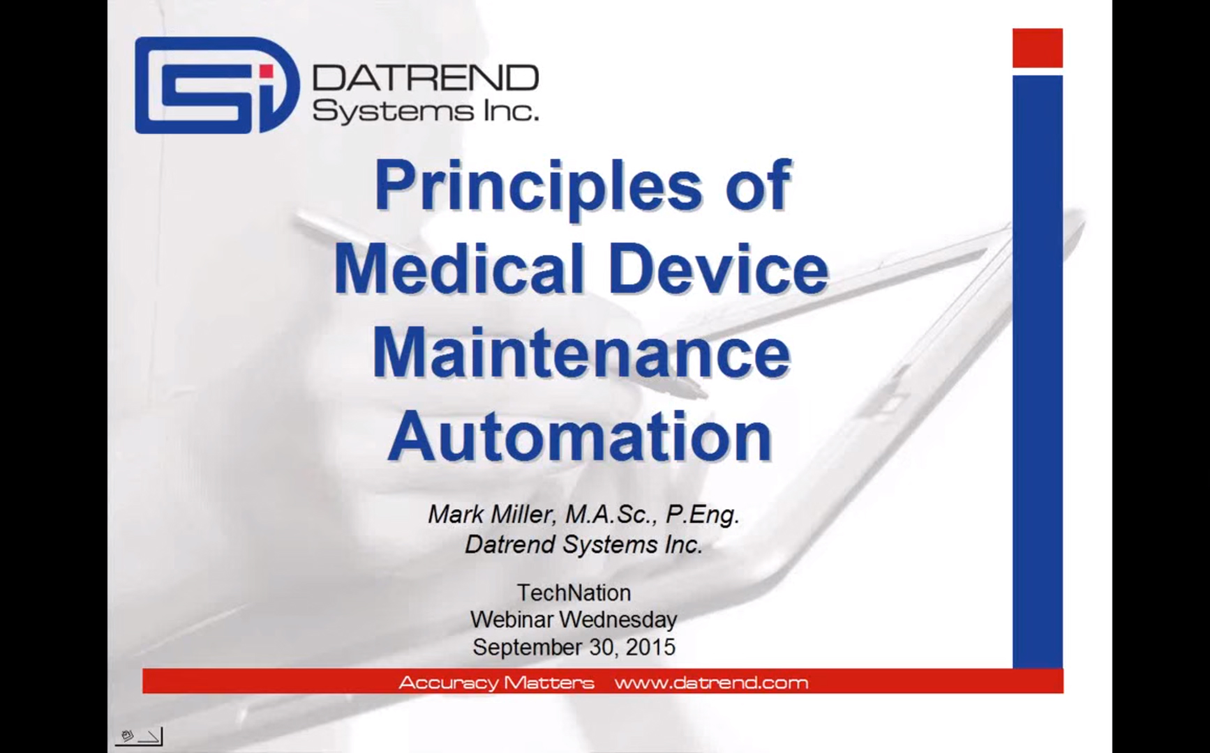 Principles of Medical Equipment Maintenance Automation