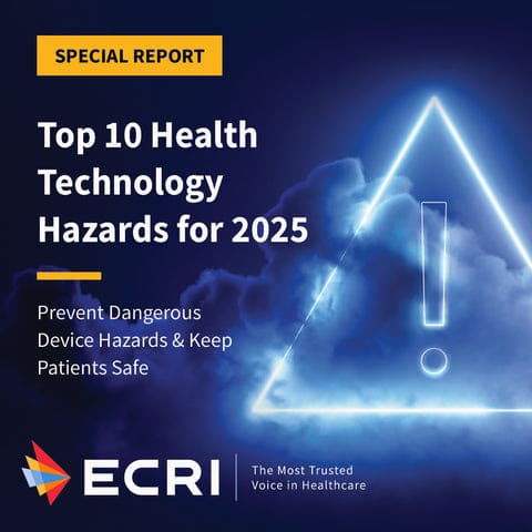 ECRI 2025 health technology hazards list