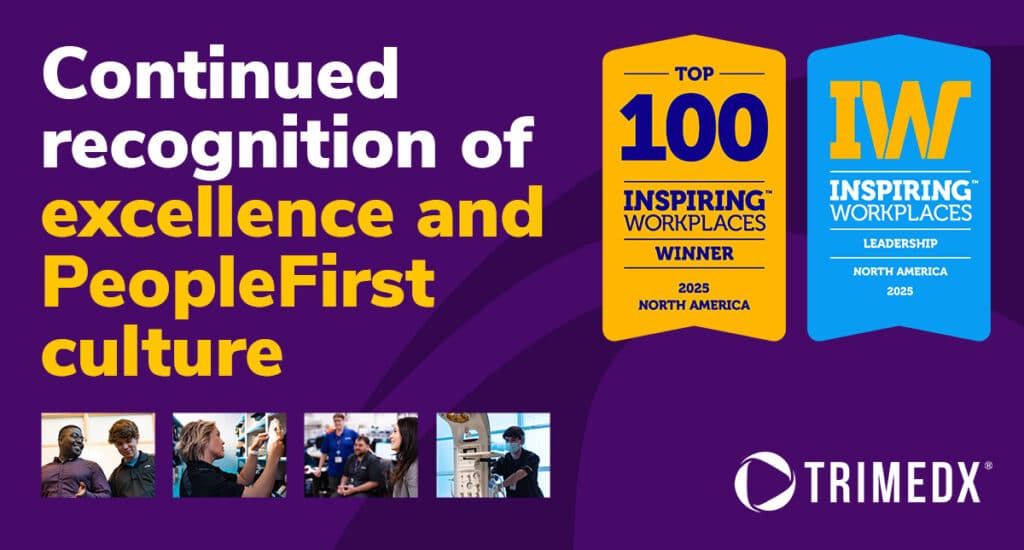 TRIMEDX Ranked 30th Inspiring Workplace in North America, Recognized as Best in Class Leadership