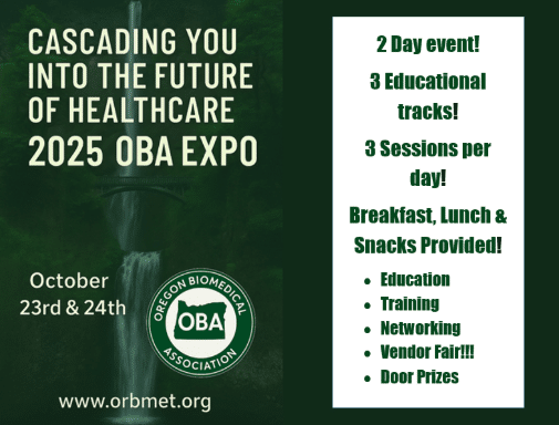 Oregon Biomedical Association Announces 2025 Expo & Vendor Fair

